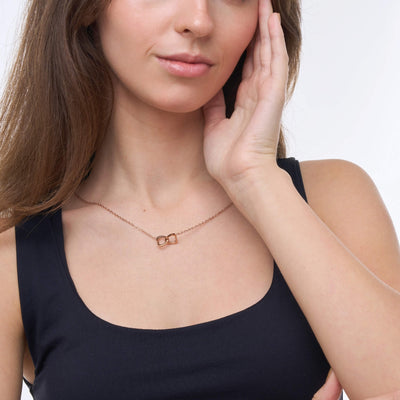 Personalised Double Hearts Necklace