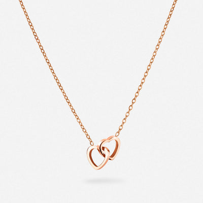 Personalised Double Hearts Necklace