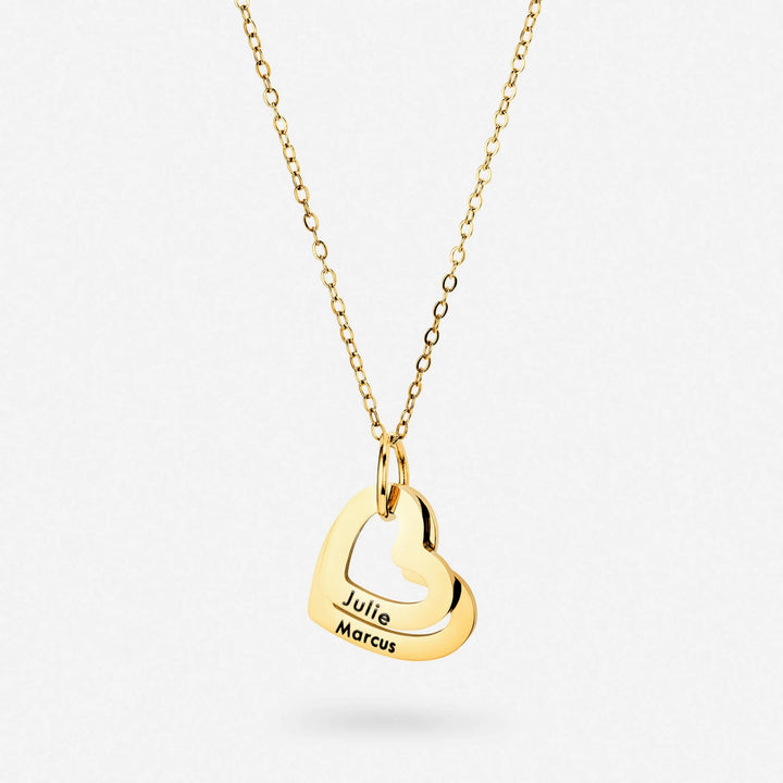 Personalised Hearts Pendant Necklace