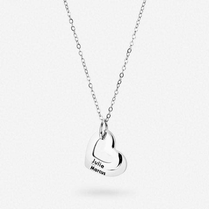 Personalised Hearts Pendant Necklace