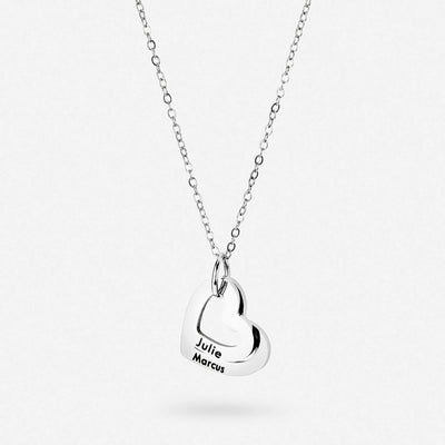 Personalised Hearts Pendant Necklace