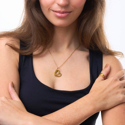 Personalised Hearts Pendant Necklace