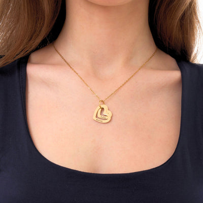 Personalised Hearts Pendant Necklace