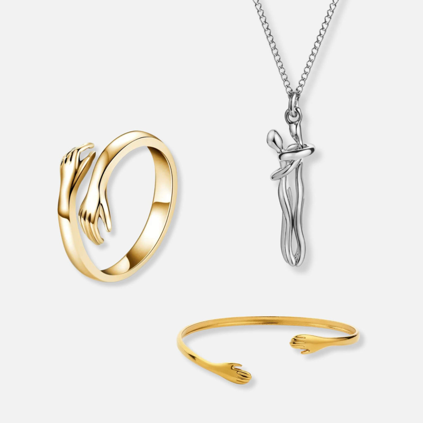Hug Ring, Hug Necklace & Hug Bracelet
