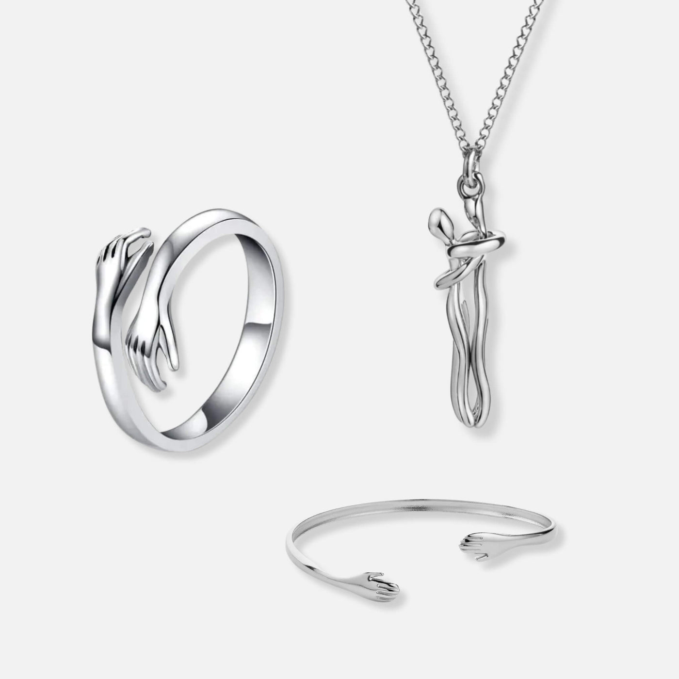 Hug Ring, Hug Necklace & Hug Bracelet